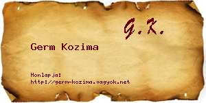 Germ Kozima névjegykártya